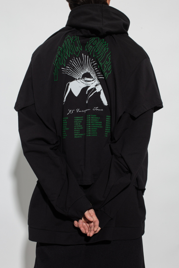 Patched hoodie Raf Simons - Lace details on bottom of shirt